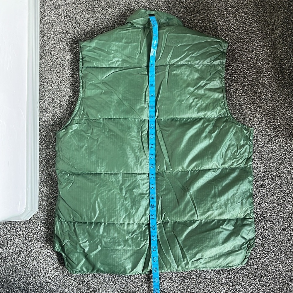 Vintage LL Bean Goose Down Vest - Army Green size Small - Picture 5 of 8